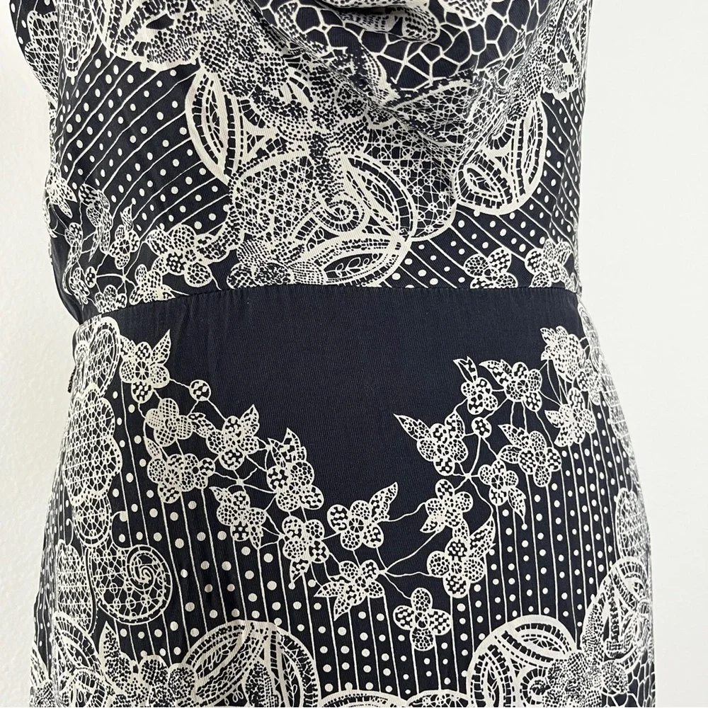Nicole Miller Black and White Halter Maxi Sundress. Pre owned. - Picture 6 of 15